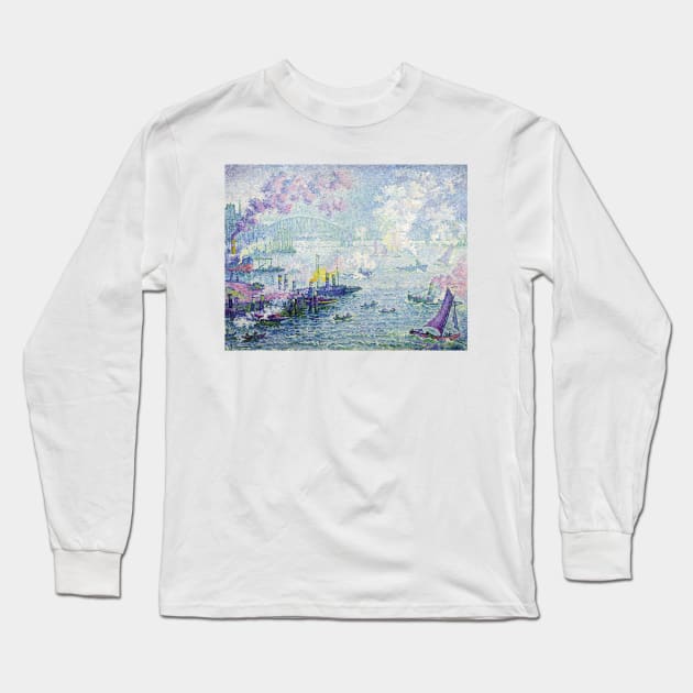 Paul Signac The Port of Rotterdam Long Sleeve T-Shirt by pdpress